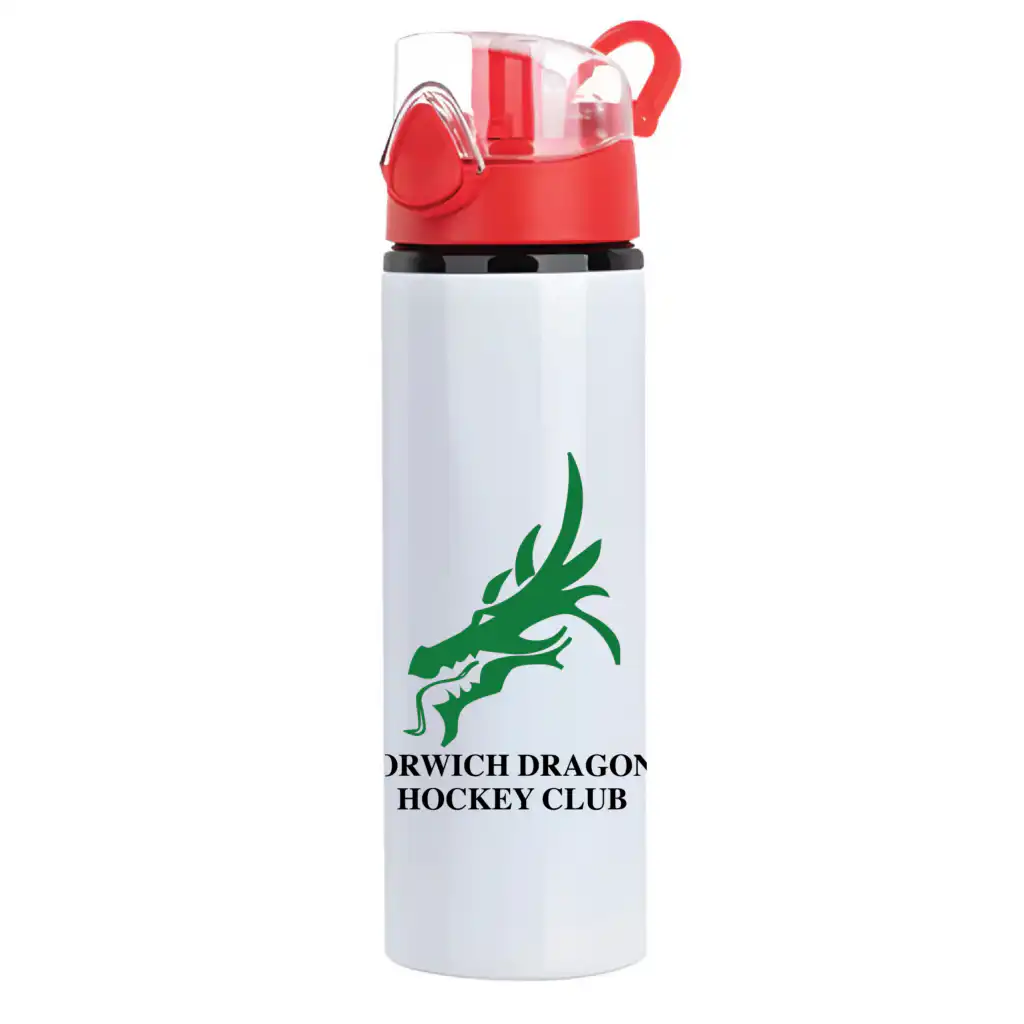 Norwich Dragons Hockey Club - Flip Lid 750ml Metal Water Bottle