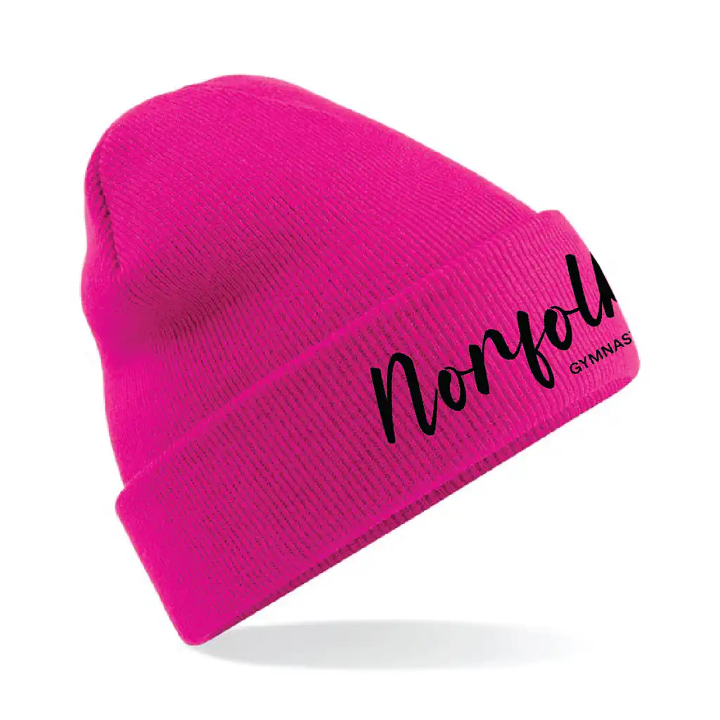 Norfolk Gymnastics Squad - Original Cuffed Beanie (Fuchsia)