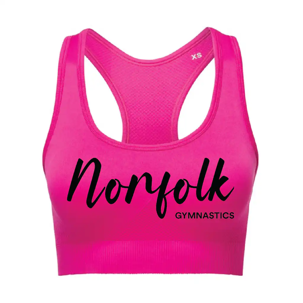 Norfolk Gymnastics Squad - Seemless 3D Fit Sports Bra (Fuchsia)
