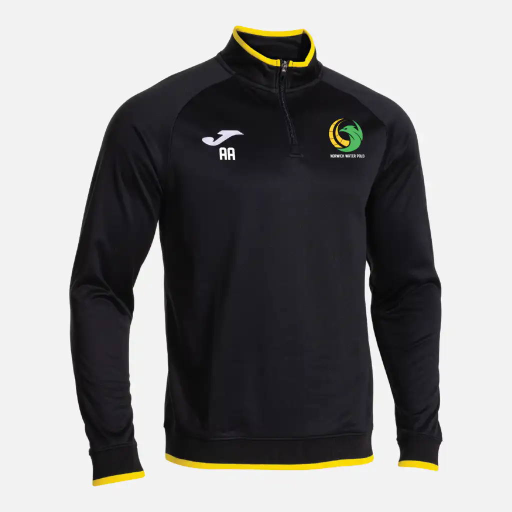 Norwich Water Polo - Joma Winner III Half Zip - Black Yellow