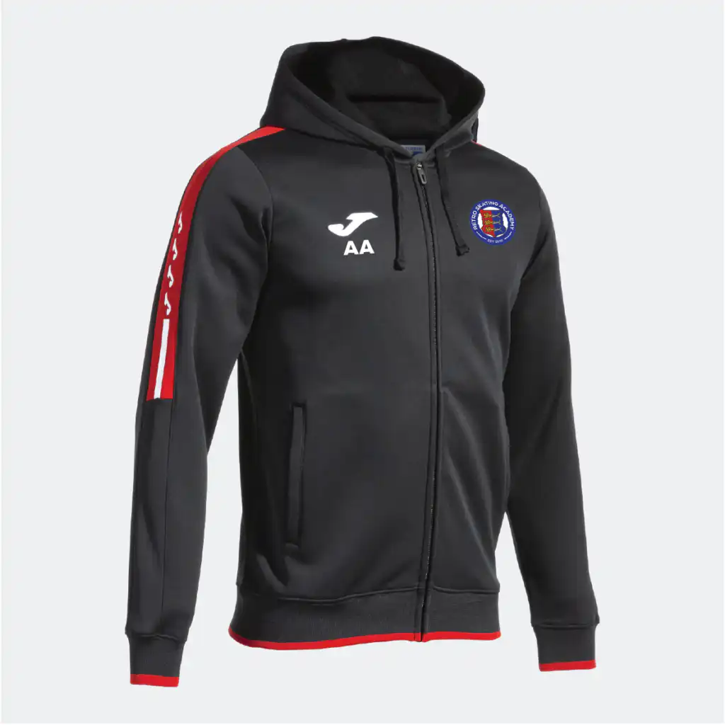 Retro Skating Academy - Joma Olimpiada Zipped Hoodie - Black/Red