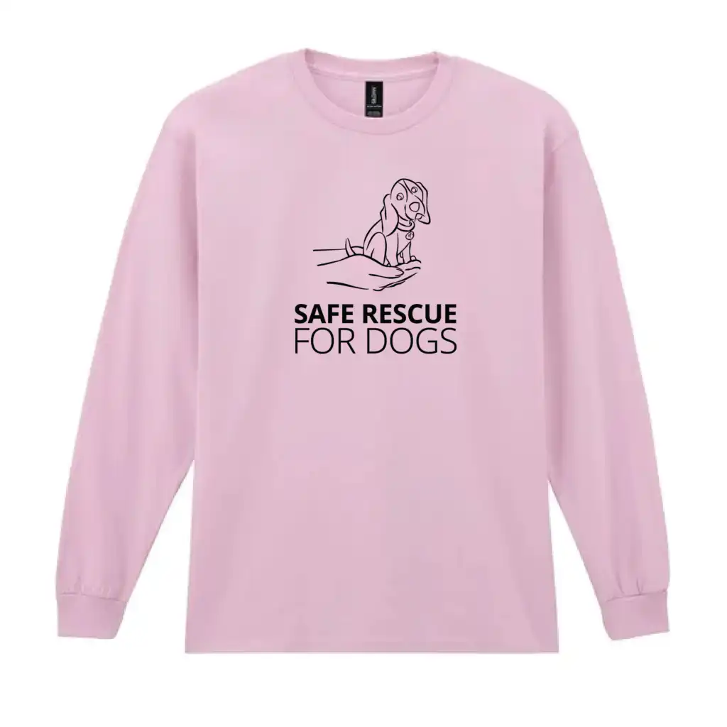 Safe Rescue For Dogs - Ultra Cotton Long Sleeve Shirt - Light Pink