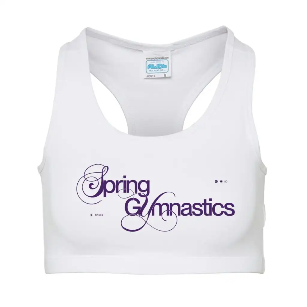 Spring Gymnastics Club Women's Crop Top (Arctic White)