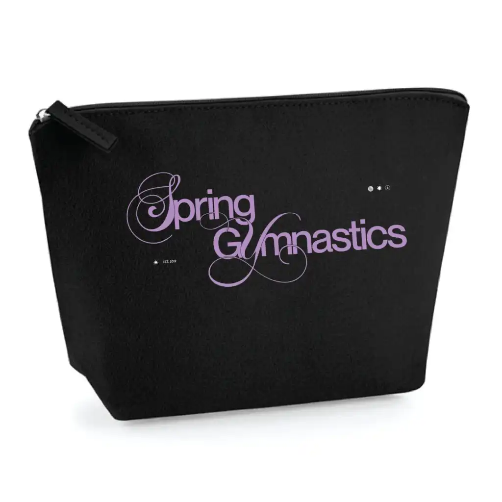 Spring Gymnastics Club Small Felt Accessory Bag (Black)