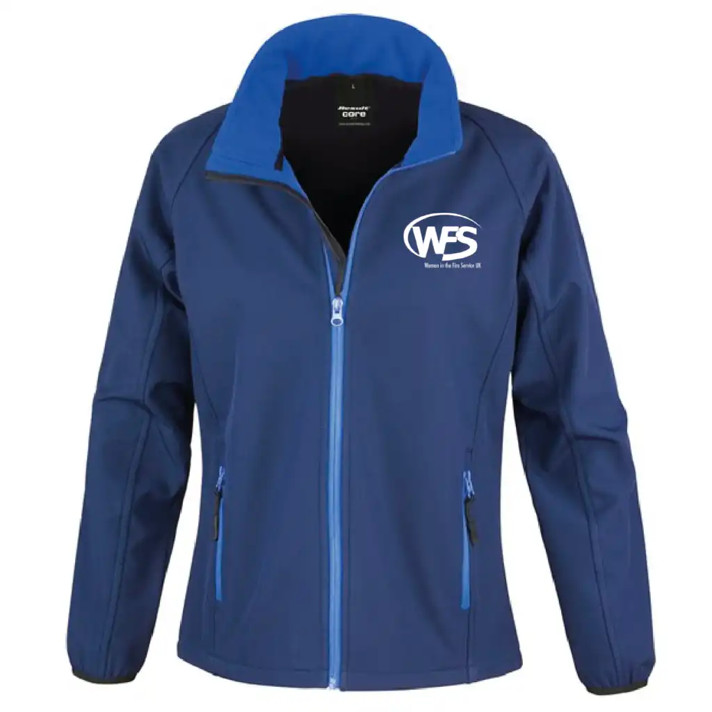 Women in the Fire Service UK – Women's Core Softshell Jacket – Navy/Royal