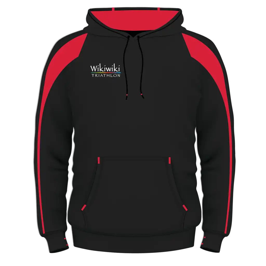 Wikiwiki Triathlon Premium Pro Hoody - Black / Red