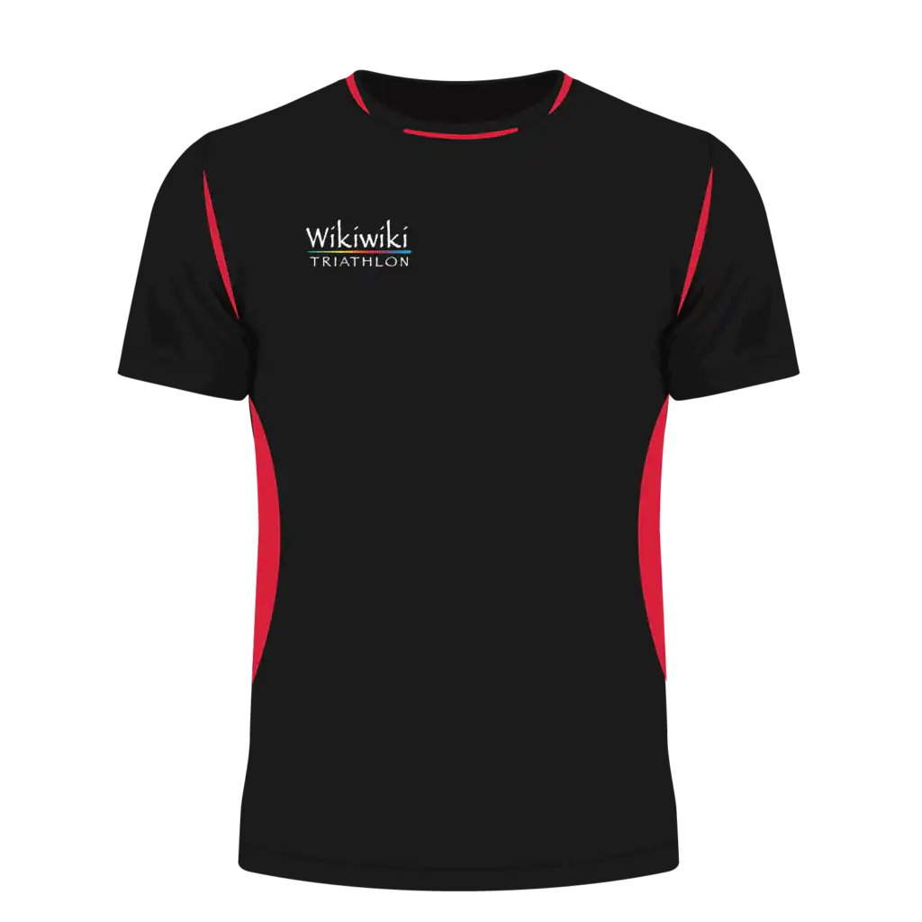 Wikiwiki Triathlon - Pro Training Tee - Black / Red