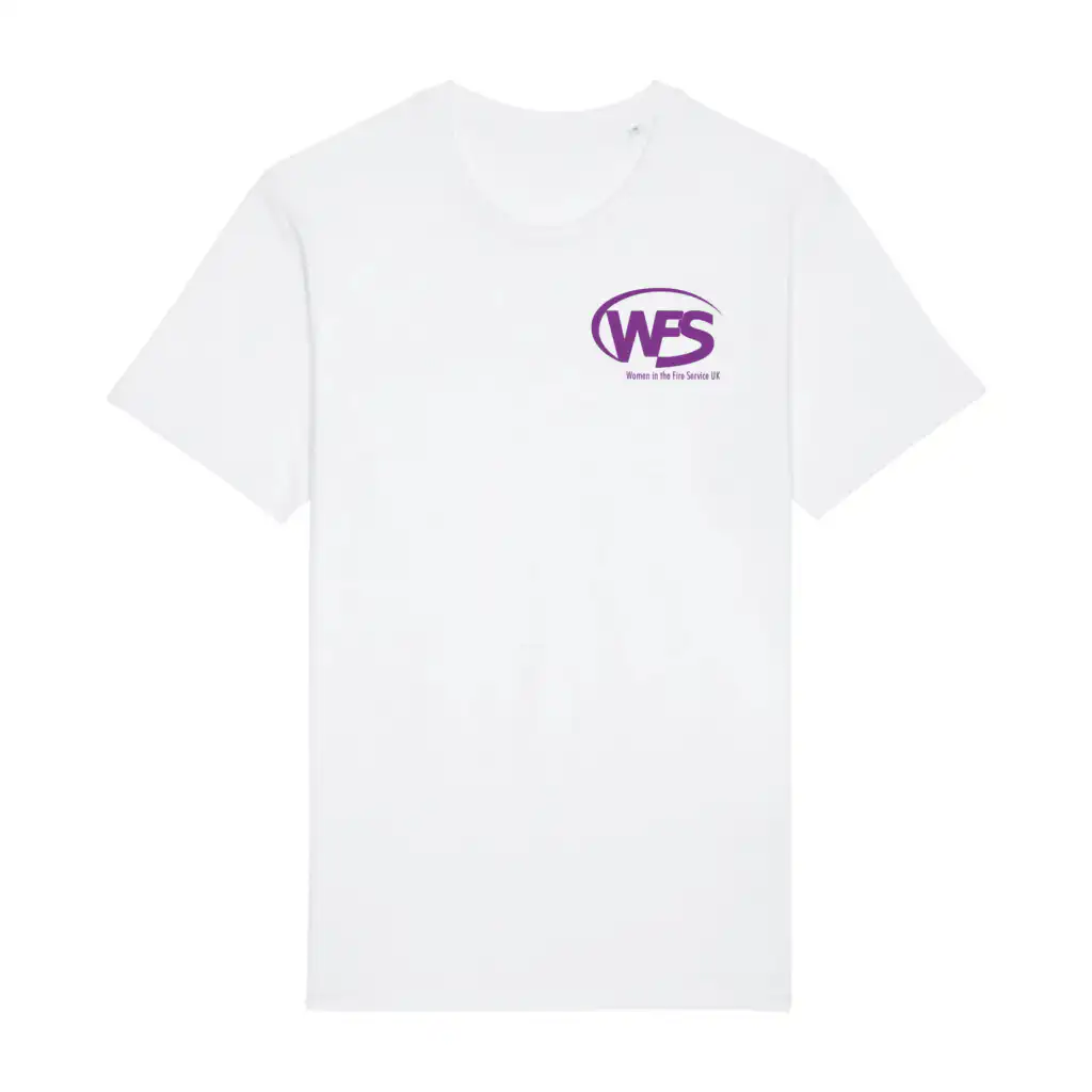 Women in the Fire Service UK – Unisex Rocker T-Shirt – White
