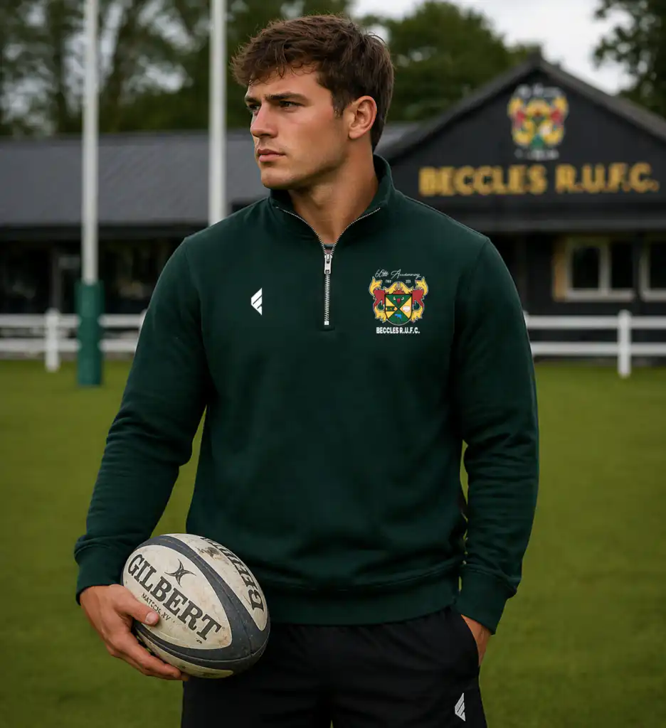 Beccles RUFC 60th Anniversary Heritage 1/4 Zip – Chest Crest