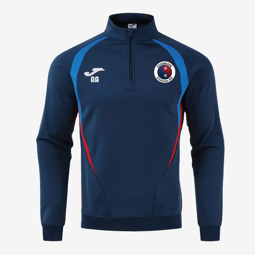 Bohemians FC Joma Championship 20 1/4 Zip Sweatshirt (Navy/Royal/Red)