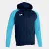 HOODED JACKET ACADEMY IV NAVY TURQUOISE FLUORESCENT