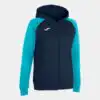 HOODED JACKET ACADEMY IV NAVY TURQUOISE FLUORESCENT