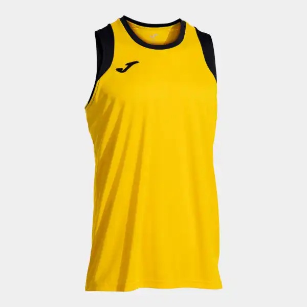CANCHA YELLOW BLACK SLEEVELESS SHIRT