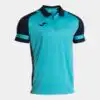 POLO SHORT SLEEVE LIDER FLUORESCENT TURQUOISE NAVY