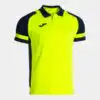 POLO SHORT SLEEVE LIDER FLUORESCENT YELLOW NAVY
