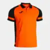 POLO SHORT SLEEVE LIDER ORANGE BLACK