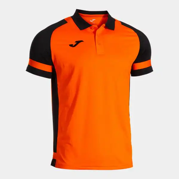 POLO SHORT SLEEVE LIDER ORANGE BLACK