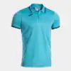 SHORT-SLEEVE POLO SHIRT COMBI PREMIUM TURQUOISE FLUORESCENT DARK NAVY