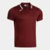 POLO SHORT SLEEVE COMBI PREMIUM BURGUNDY WHITE