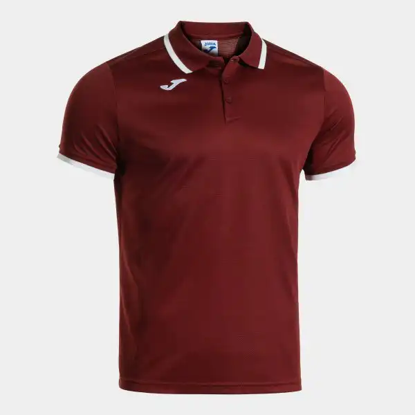 POLO SHORT SLEEVE COMBI PREMIUM BURGUNDY WHITE