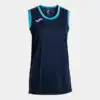 CANCHA DARK NAVY TURQUOISE FLUORESCENT SLEEVELESS SHIRT