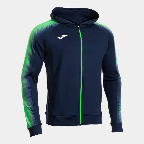 JACKET WITH HOOD ELITE XI NAVY FLUORESCENT GREEN